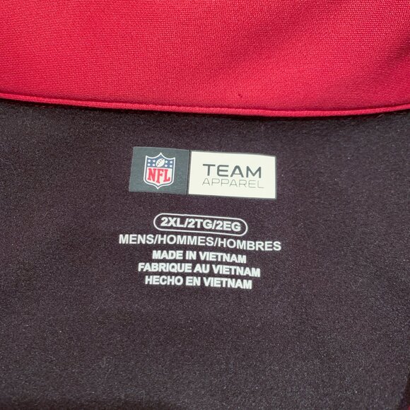 NFL Arizona Cardinals Quarter Zip Men's Sweater 2XL Red Pullover Team Apparel - Picture 7 of 9